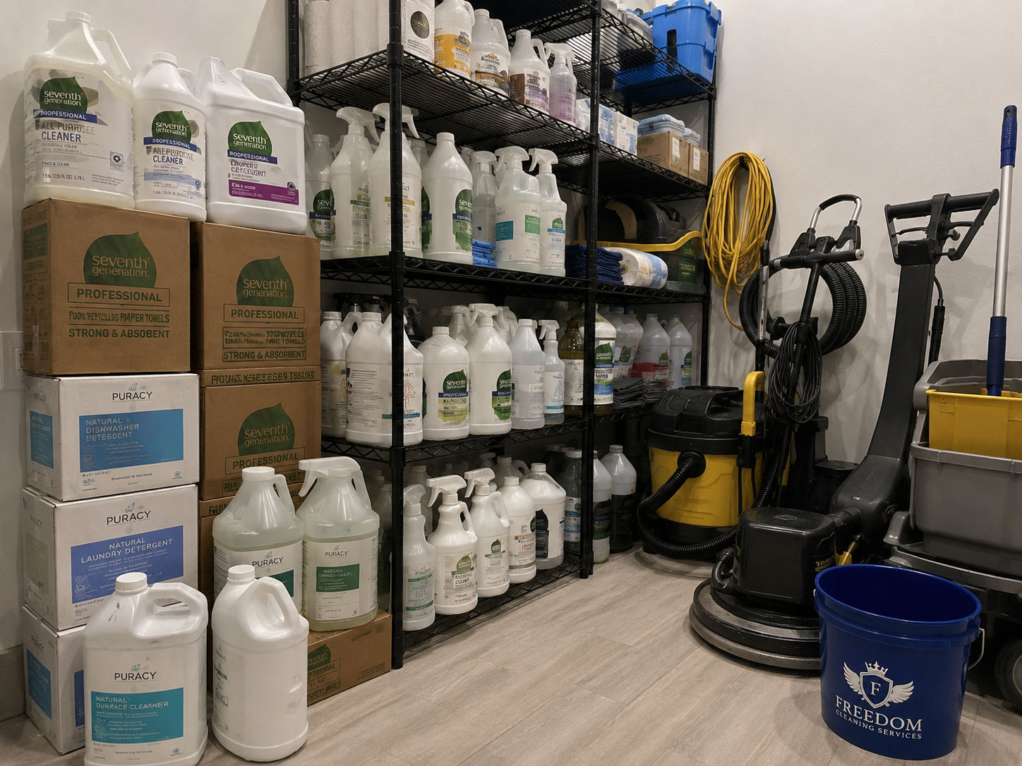 Freedom Cleaning Services professional equipment